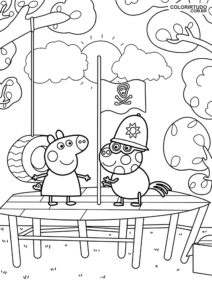 Dibujo de impresión de Peppa Pig
