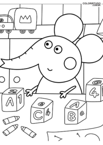 Dibujo de Peppa Pig para pintar e imprimir