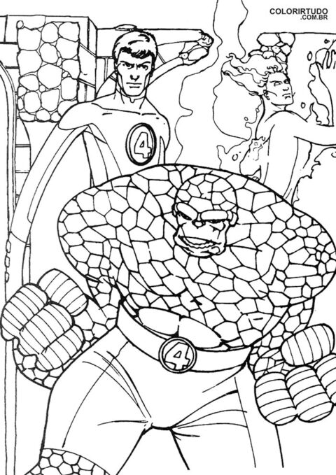 Fantástico dibujo de cuarteto para pintar