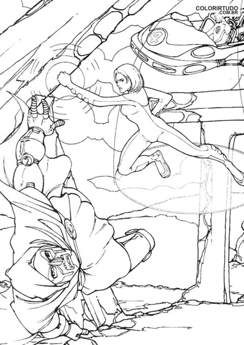 Fantástico dibujo de cuarteto para pintar e imprimir