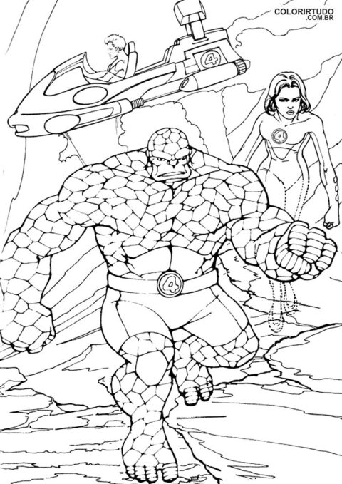 Fantástica figura de cuarteto para colorear