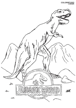 Figura Jurassic Park De Colorir E Imprimir