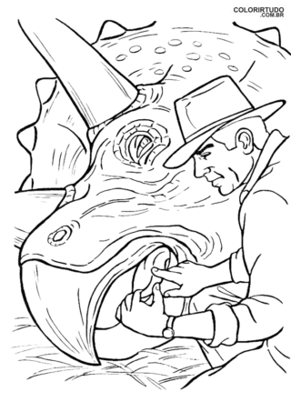 Postać z parku jurajskiego do malowania