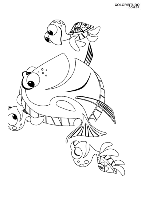 Figura Procurando Nemo Para Pintar