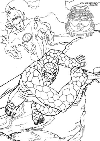 Figura Quarteto Fantastico De Pintar E Imprimir Figura Quarteto Fantastico De Pintar E Imprimir