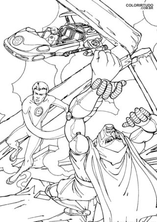 Fantástica figura de cuarteto para colorear e imprimir