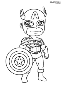 Imagem Do Capitao America Para Colorir