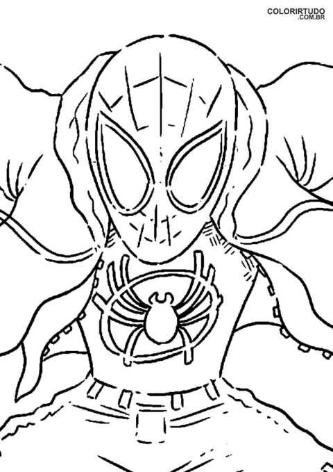 Páginas para colorear de Spider-Man: Más allá del Spider-Verso para imprimir