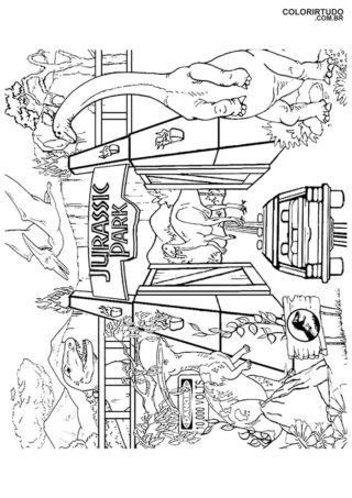 Obraz parku jurajskiego do malowania