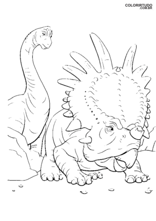 Obraz parku jurajskiego do kolorowania i drukowania