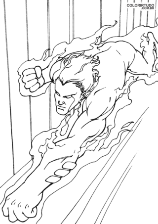 Imagen de cuatro fantásticos para pintar e imprimir