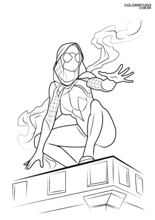 Imagen de Spider-Man más allá de la araña-colorante e imprimible