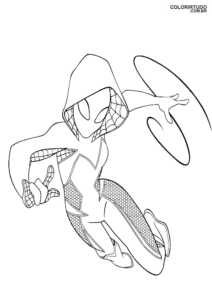Coloriage Spiderman au-delà de la version araignée