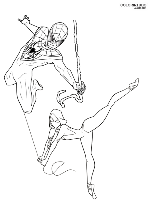 Imagen de Spider-Man más allá del Spider-Verse para colorear e imprimir