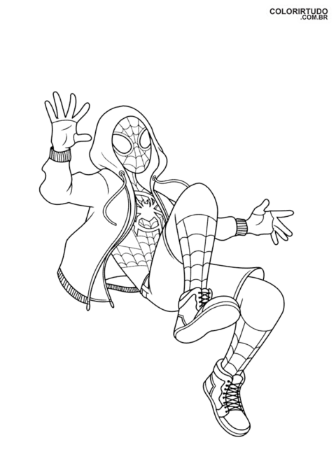 Imagen de Spider-Man más allá del Spider-Verse para pintar e imprimir