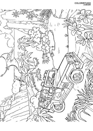 Obraz parku jurajskiego do malowania i drukowania