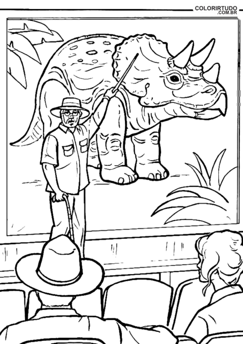 Jurassic Park-Bild zum Ausmalen und Drucken
