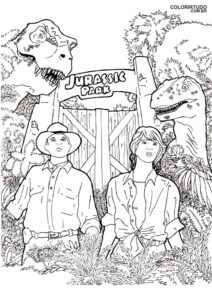 Jurassic Park image To paint and print