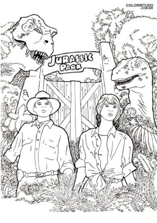 Imagem Jurassic Park Para Pintar E Imprimir