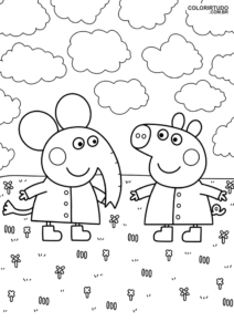 Imagem Peppa Pig De Pintar E Imprimir