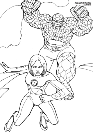 Fantastisches Quartettbild zum Ausmalen und Drucken