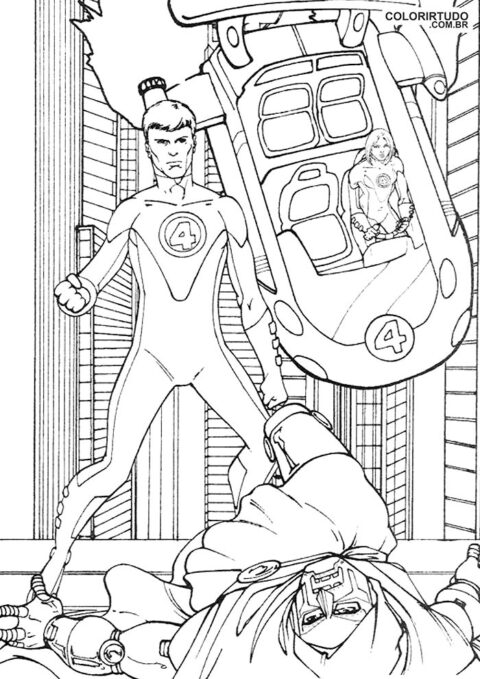 Image fantastique de quatuor à couleur et impression