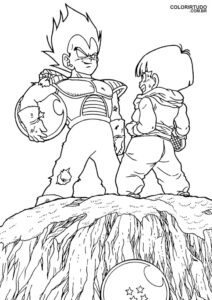 imagery from dragon ball z for coloring