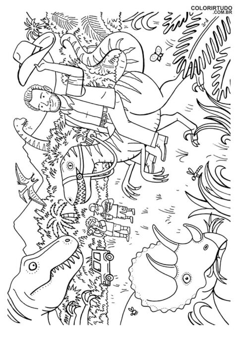 Jurassic Park zum Malen und Drucken