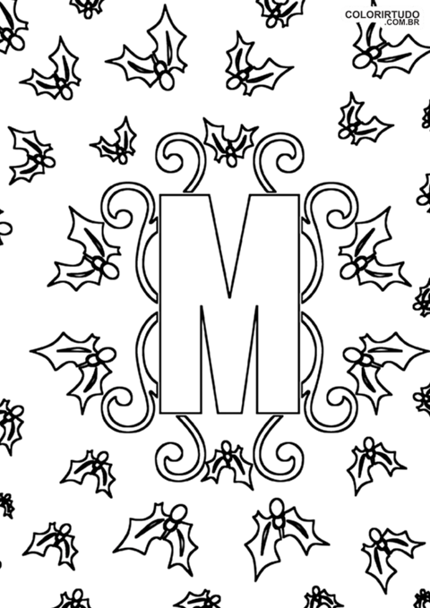 Buchstabe M von Malen und Drucken