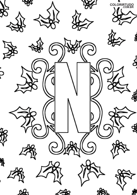 Buchstabe n Malen und Drucken