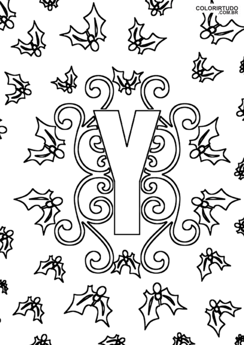 Letra Y de pintura e impresión