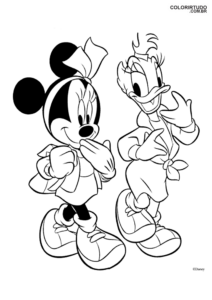 Dibujos para colorear de Daisy y Minnie