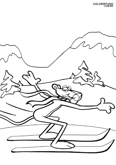 rosa panter å male og trykke