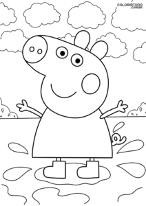 Świnka Peppa do malowania i drukowania
