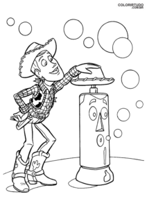 Woody Toy Story Para Colorir